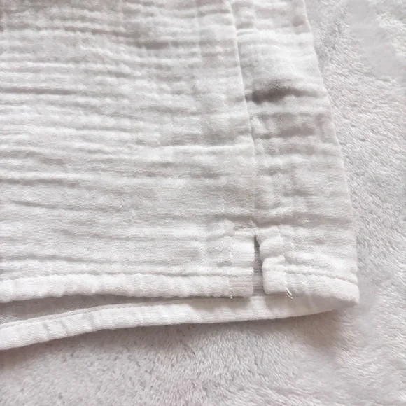 L.L. BEAN White Cloud Gauze High Rise Cover-Up Shorts--NWT--L - Picture 3 of 12